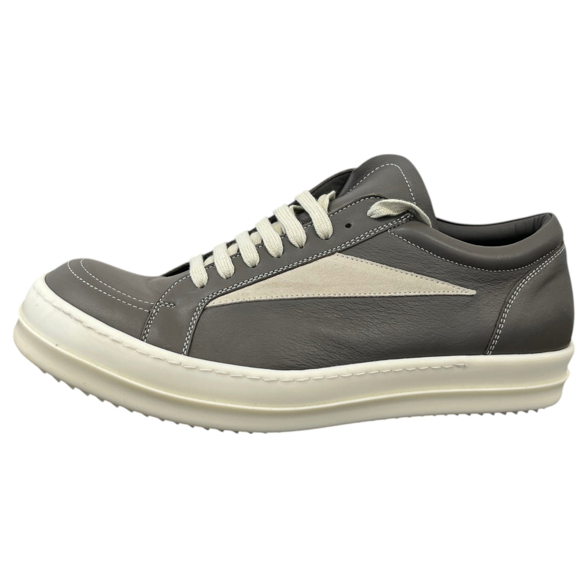 Men's Leather Vintage Low Trainers Grey Size UK 9 / EU 43 - Photo 5