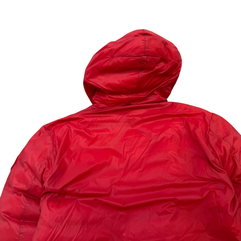 Men's Lodge Hoody Down Jacket Red Size M