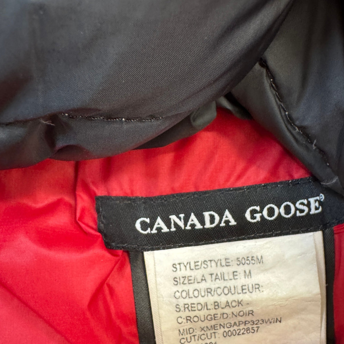 Men's Lodge Hoody Down Jacket Red Size M - Photo 5