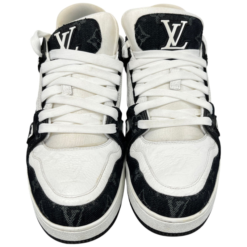 Men's LV Monogram Denim Low Trainers Black Size UK 7.5 / EU 41.5
