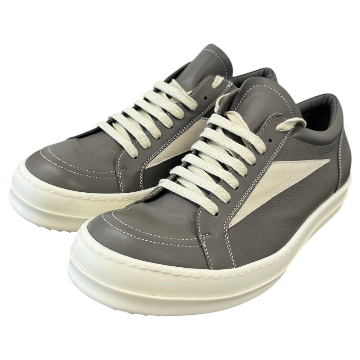 Men's Leather Vintage Low Trainers Grey Size UK 9 / EU 43 - Photo 9