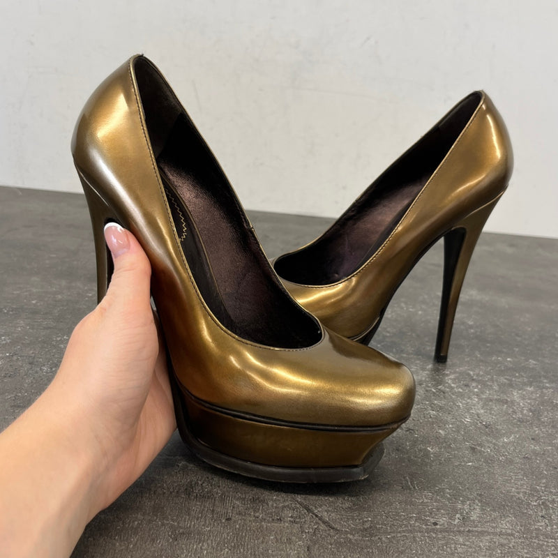 Women's Tribute Platform Heels Gold Size EU 38 / UK 5