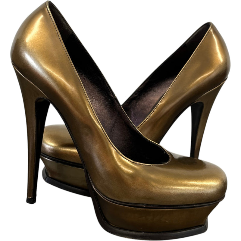 Women's Tribute Platform Heels Gold Size EU 38 / UK 5