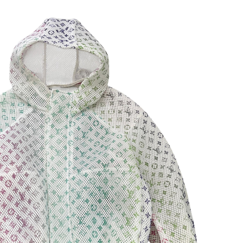 Men's Gradient Monogram Mesh Jacket White Size XL