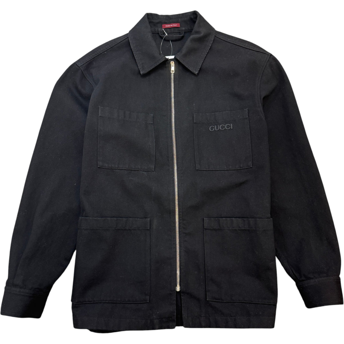Men's Embroidered Logo Jacket Black Size L - Photo 1