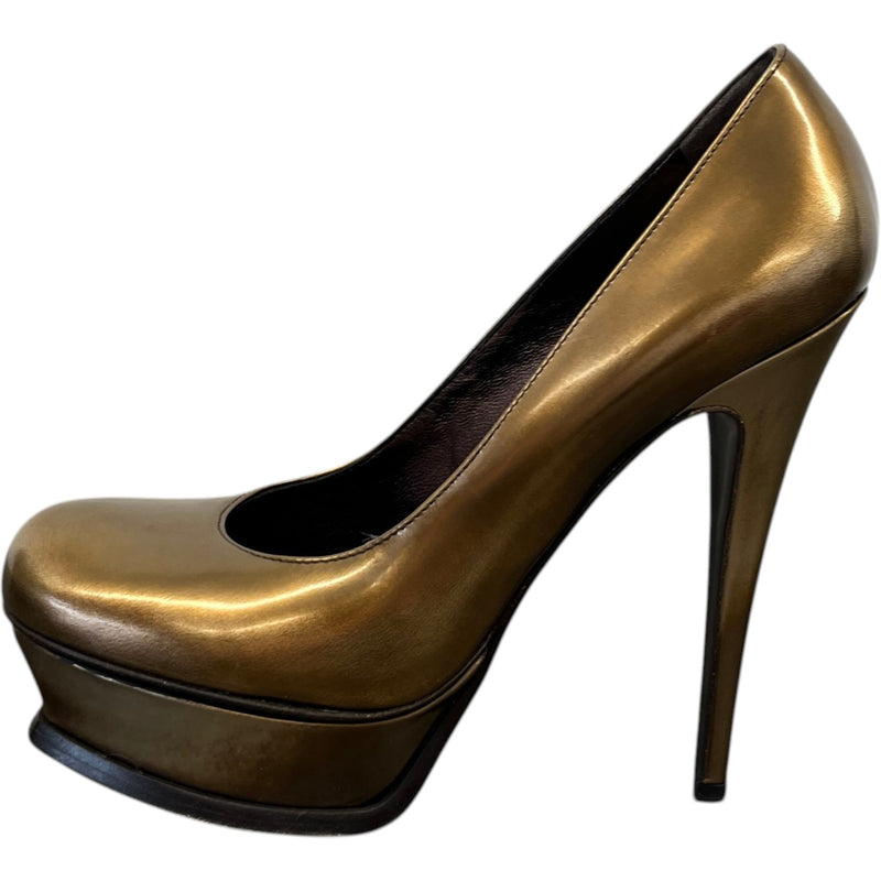 Women's Tribute Platform Heels Gold Size EU 38 / UK 5