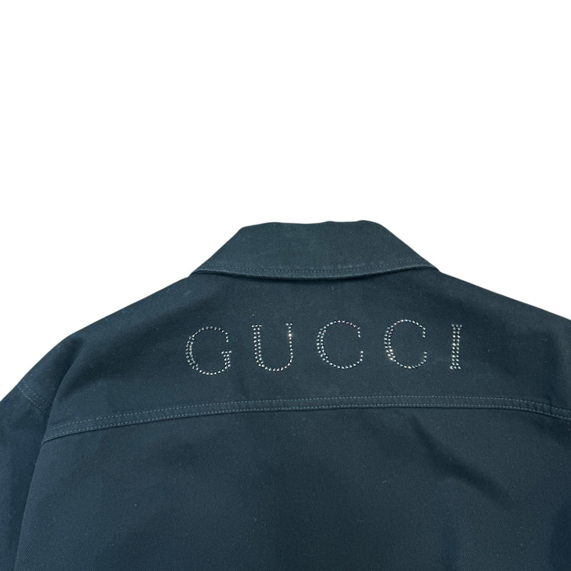 Men's Embroidered Logo Jacket Black Size L