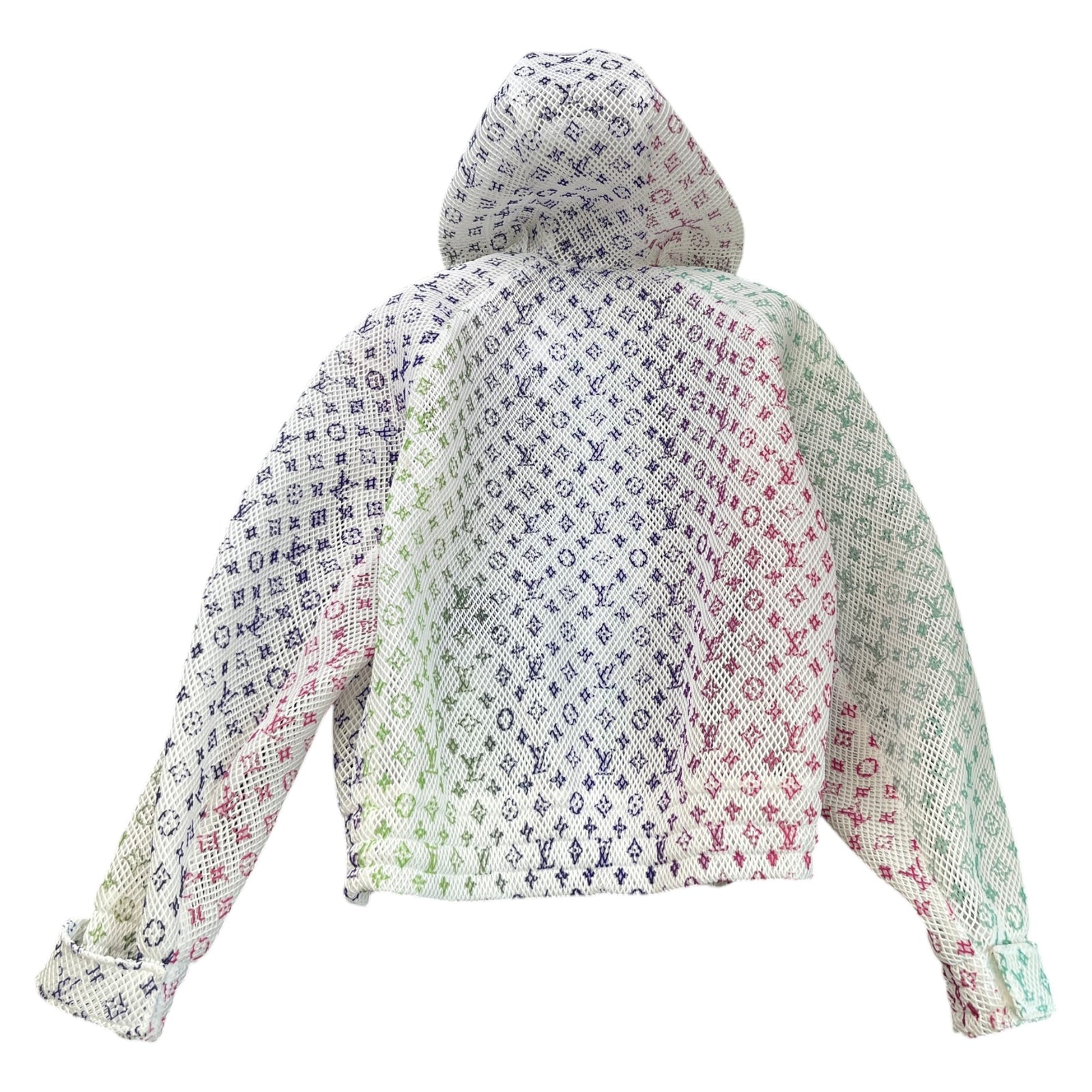 Men's Gradient Monogram Mesh Jacket White Size XL - Photo 2