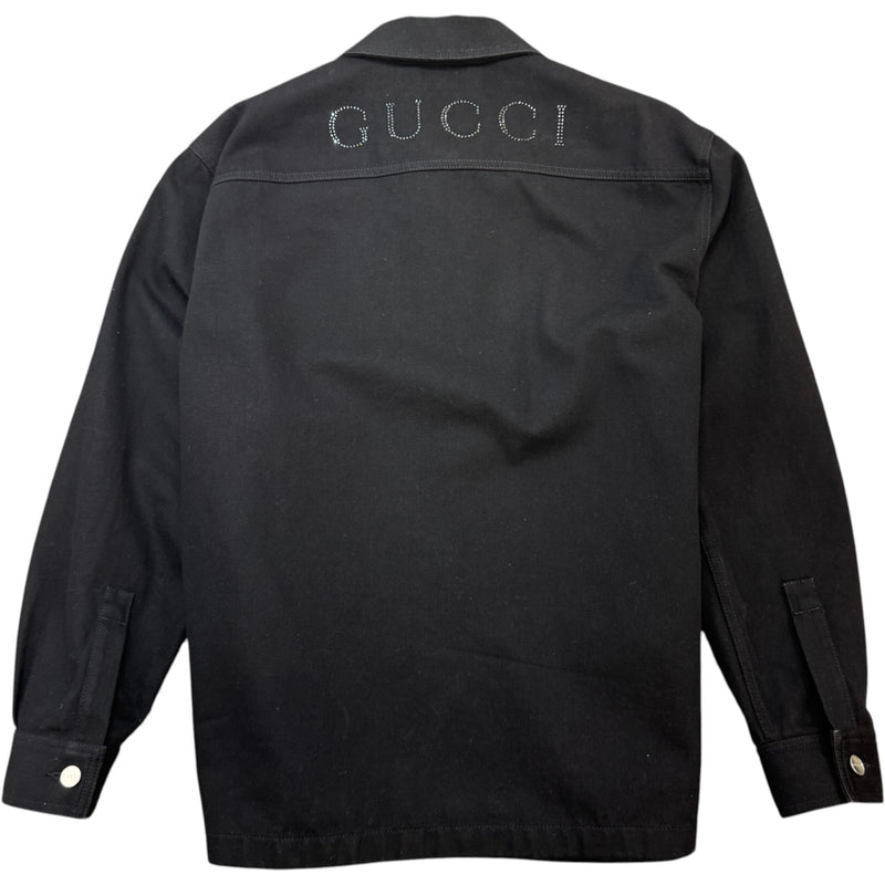 Men's Embroidered Logo Jacket Black Size L