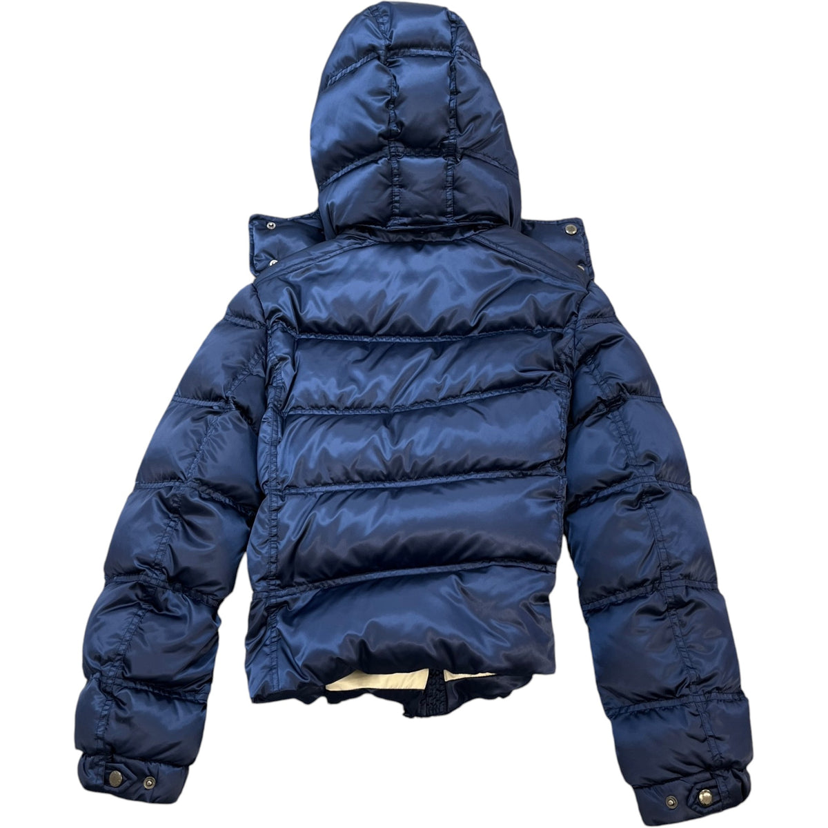 Women's Plaque Logo Down Jacket Blue Size M / UK 10 - Photo 2