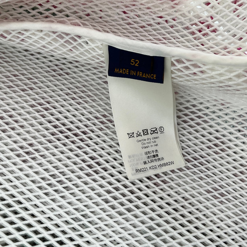 Men's Gradient Monogram Mesh Jacket White Size XL