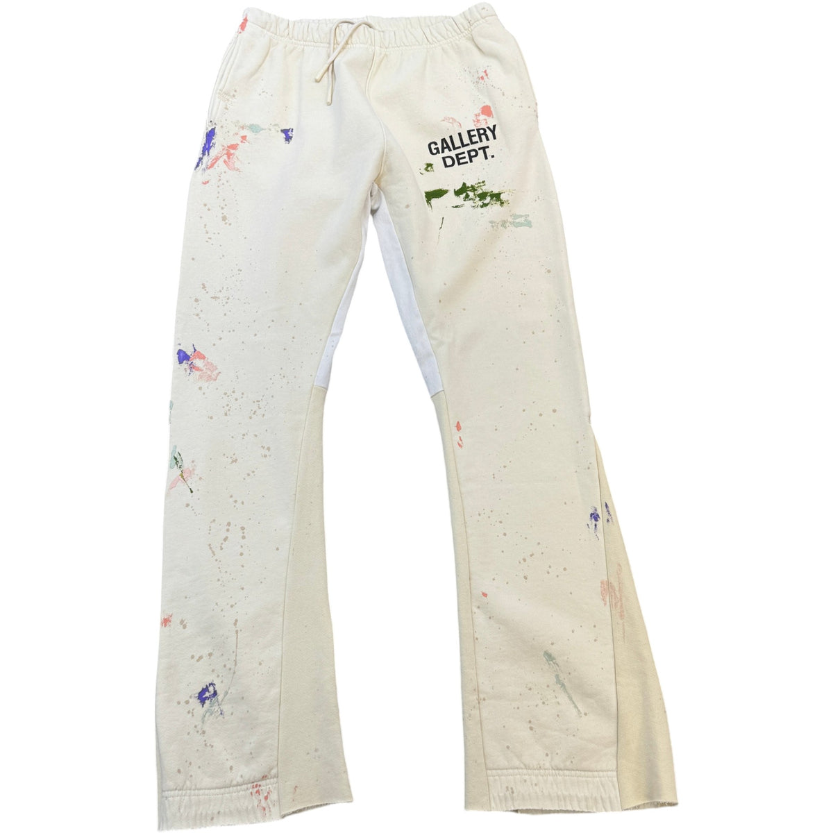 Men's Paint Splatter Logo Joggers Cream Size XL / W36 - Photo 1