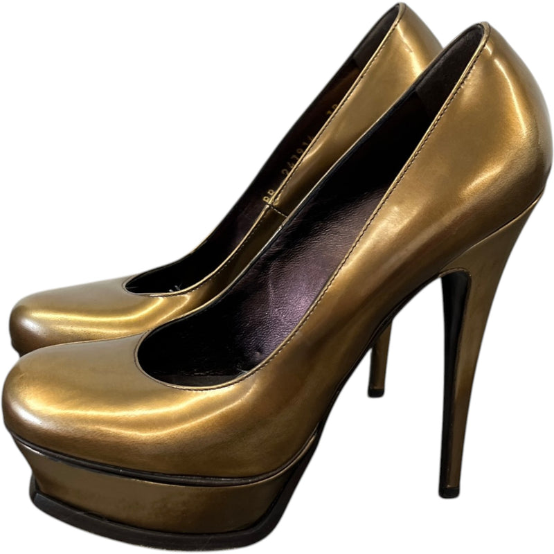 Women's Tribute Platform Heels Gold Size EU 38 / UK 5