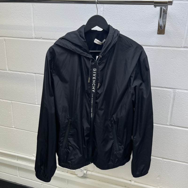 Men's Zip Logo Windbreaker Black Size L