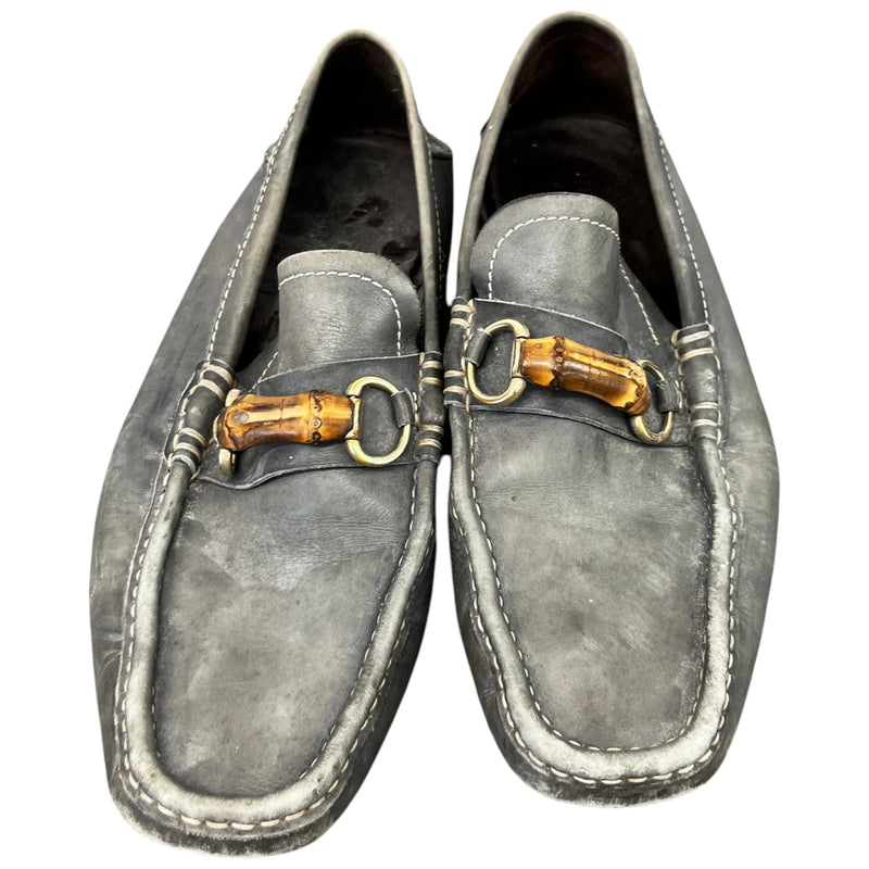 Men's Bamboo Horsebit Loafers Grey Size EU 42.5 / UK 8.5