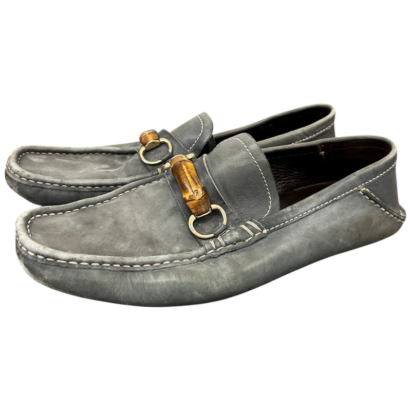 Men's Bamboo Horsebit Loafers Grey Size EU 42.5 / UK 8.5