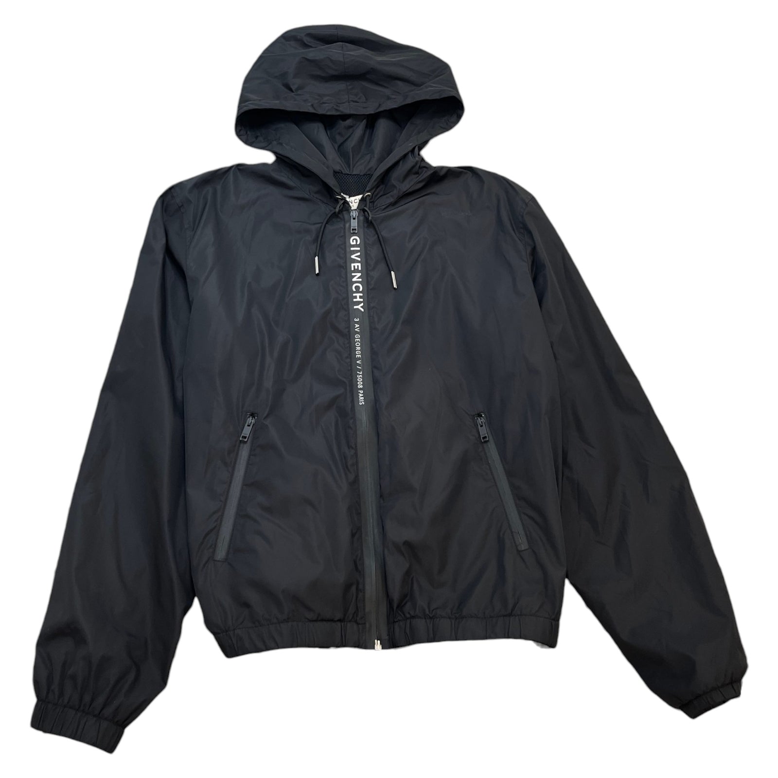 Men's Zip Logo Windbreaker Black Size L - Photo 1