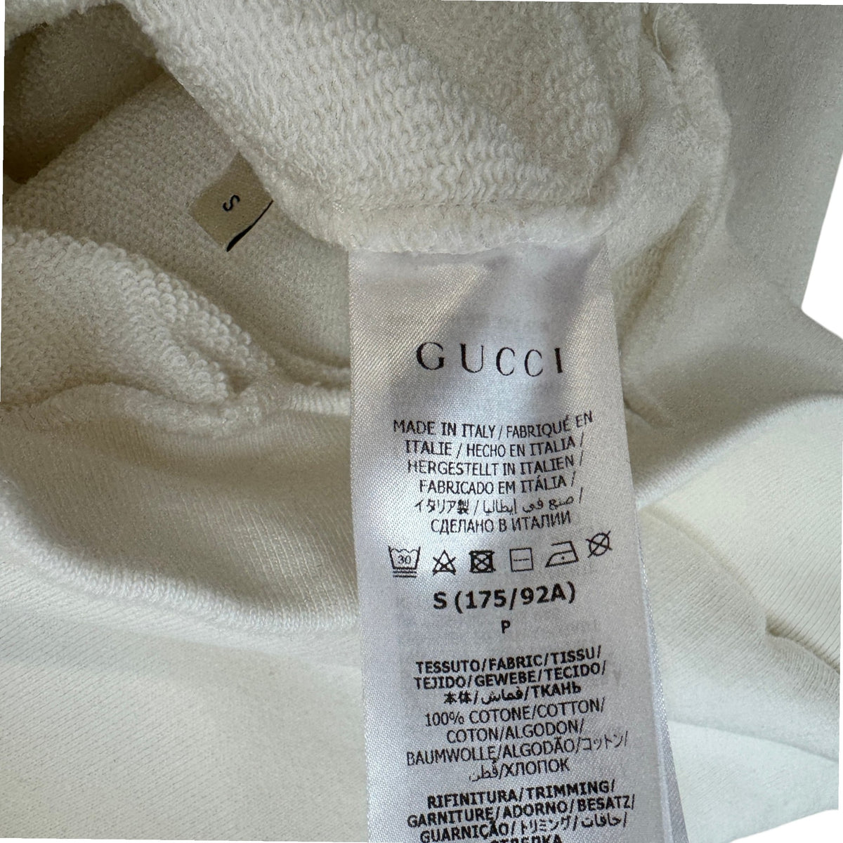 Men's Interlocking G Logo Hoodie White Size S - Photo 7