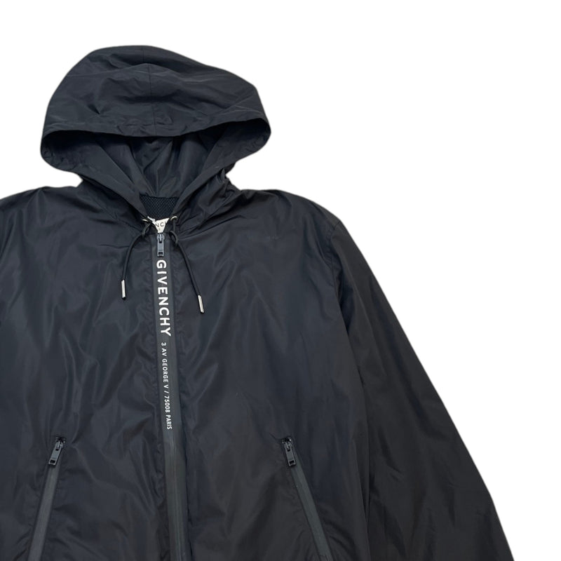 Men's Zip Logo Windbreaker Black Size L