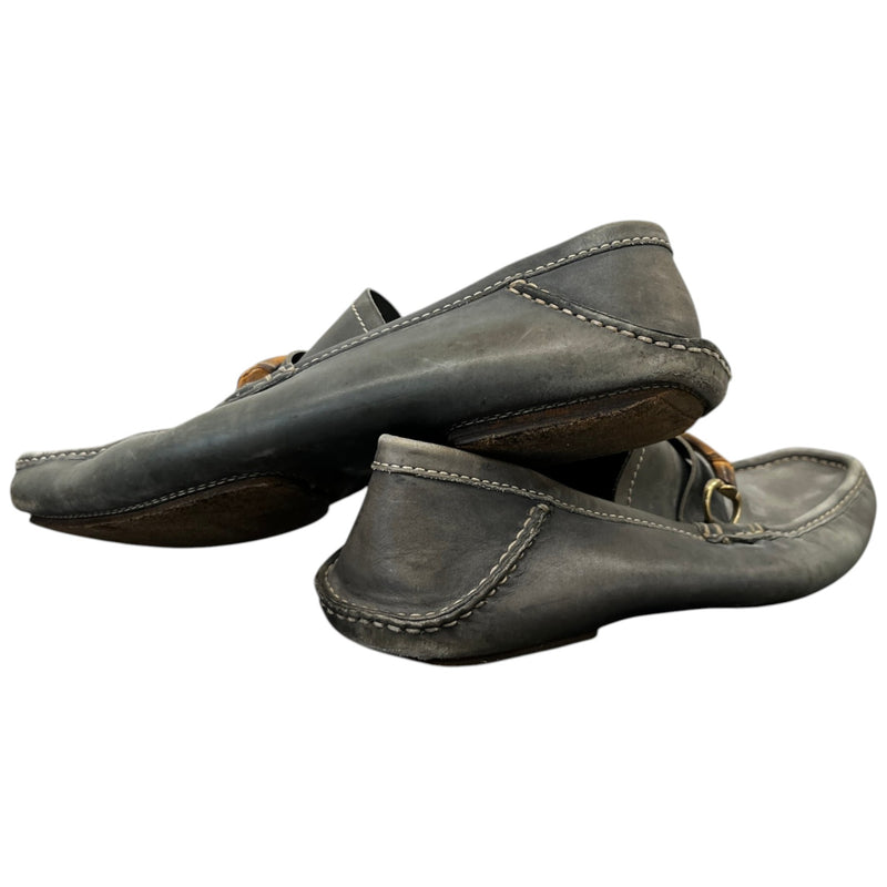 Men's Bamboo Horsebit Loafers Grey Size EU 42.5 / UK 8.5