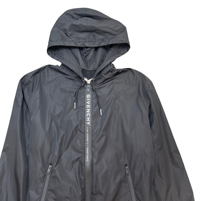 Men's Zip Logo Windbreaker Black Size L