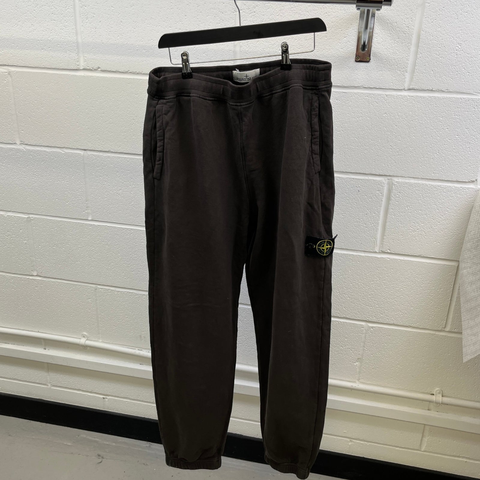 Men's Applique Logo Joggers Charcoal Size L - Photo 8