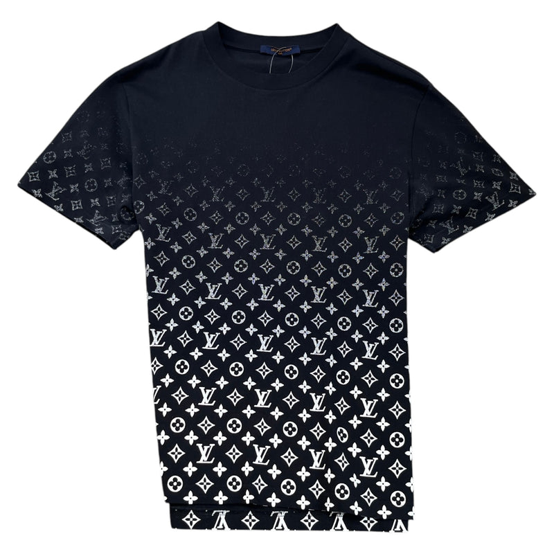 Men's Monogram Gradient T-Shirt Black Size XL