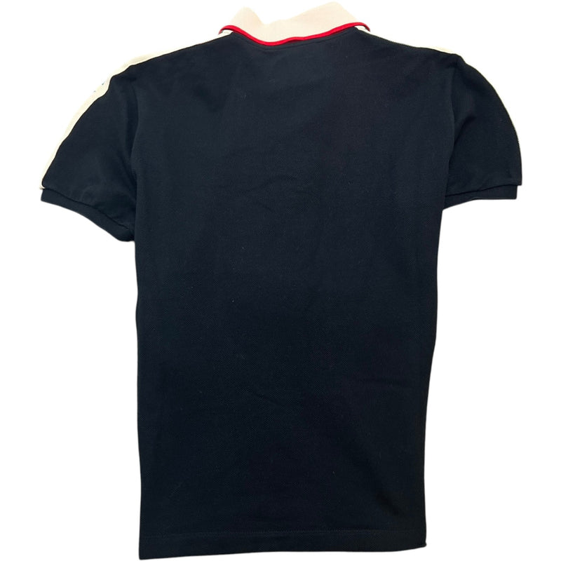 Men's Tape Logo Polo Shirt Black Size M