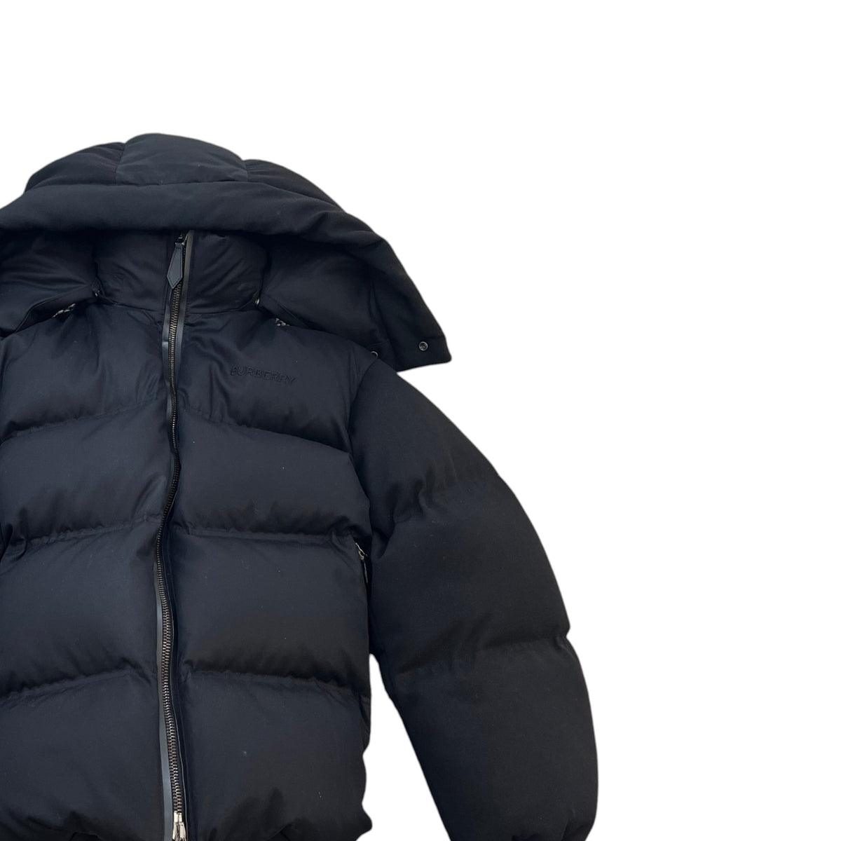 Men's Embroidered Logo Down Jacket Black Size M - Photo 3