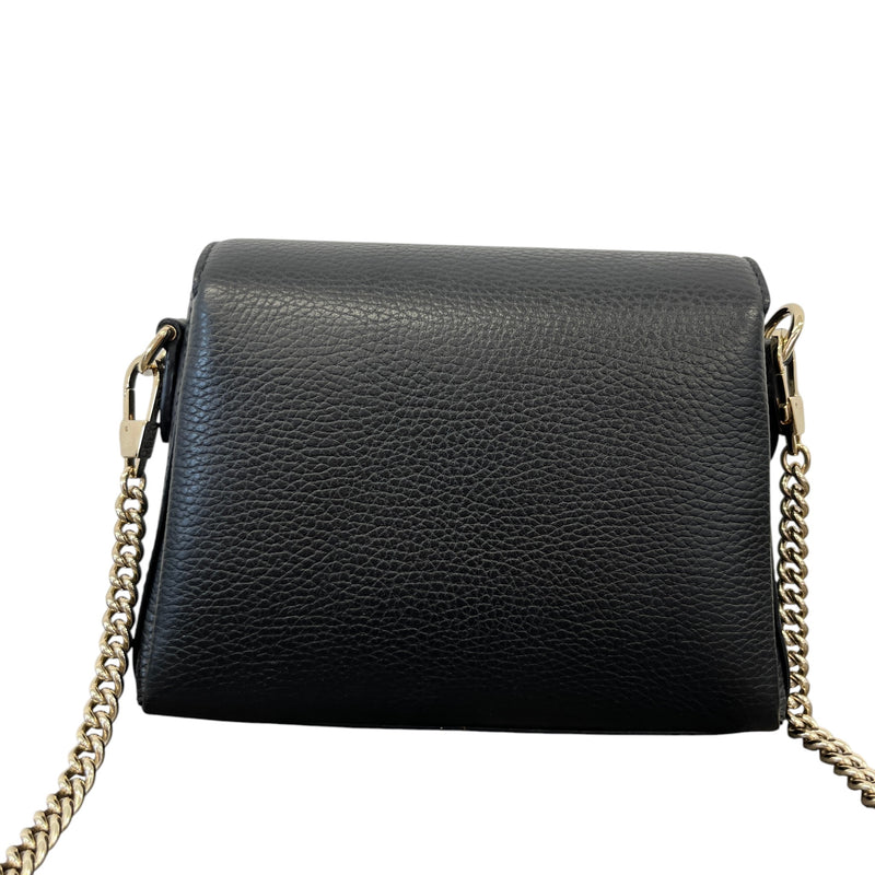 Women's Small Interlocking Calf Leather Bag Black