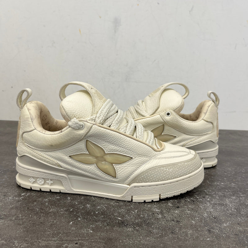 Men's LV Skate Low Trainers Beige Size UK 6.5 / EU 40.5