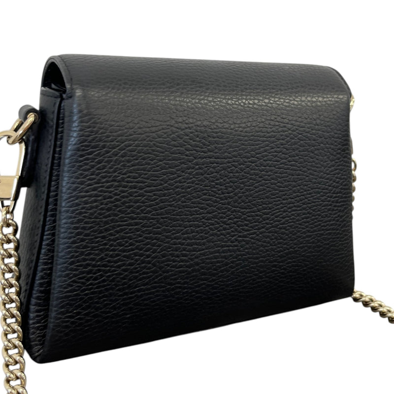 Women's Small Interlocking Calf Leather Bag Black