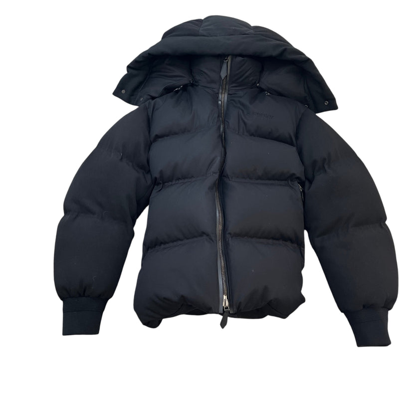 Men's Embroidered Logo Down Jacket Black Size M