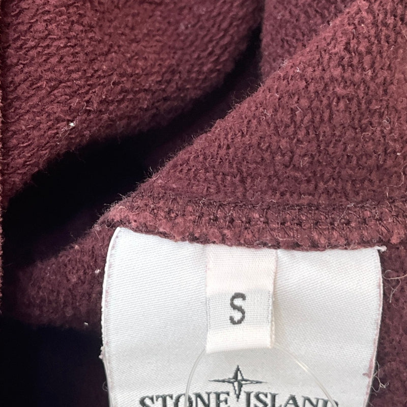 Men's Applique Logo Sweatshirt Burgundy Size S