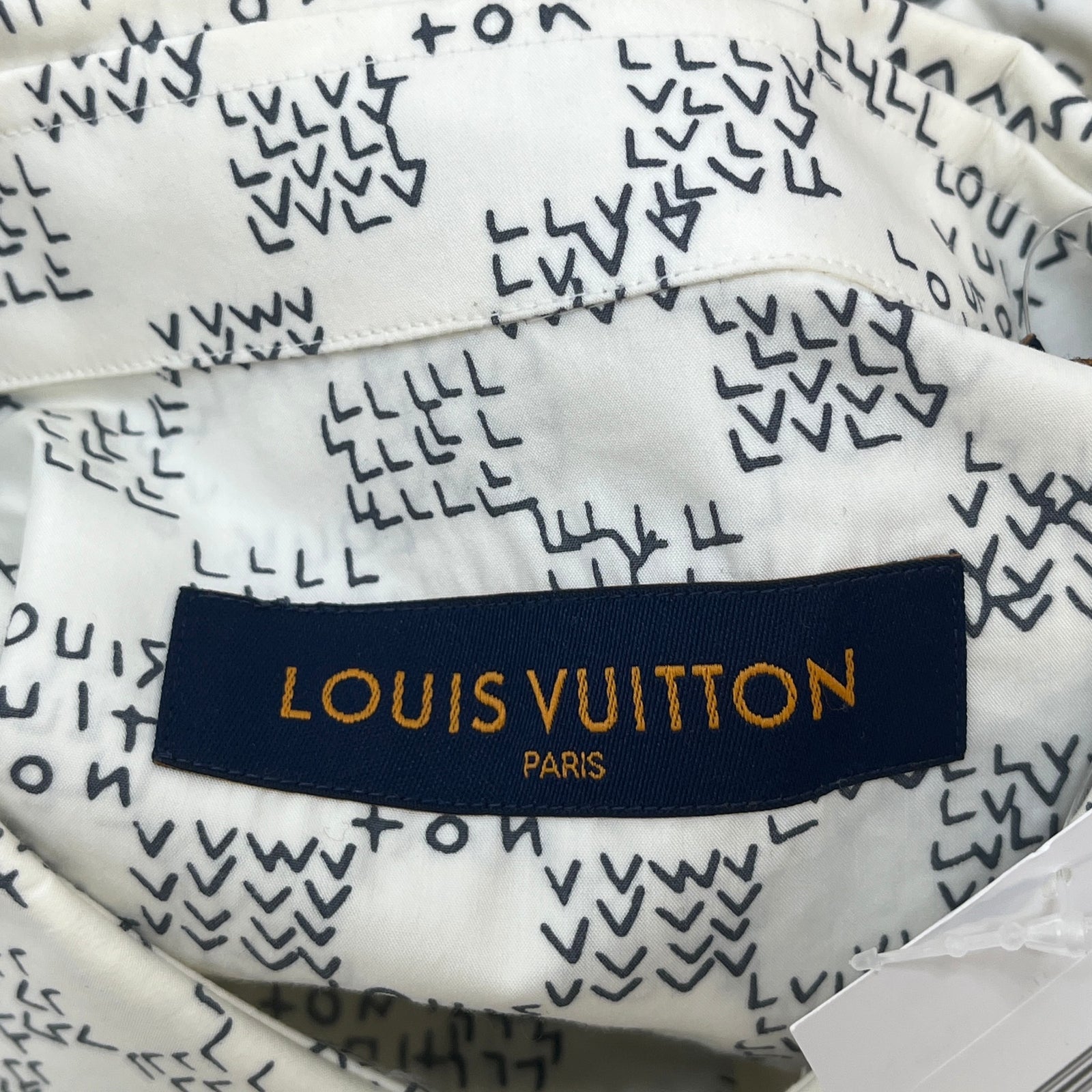 Men's Lv Gradient Long Sleeve Shirt White Size XS - Photo 8