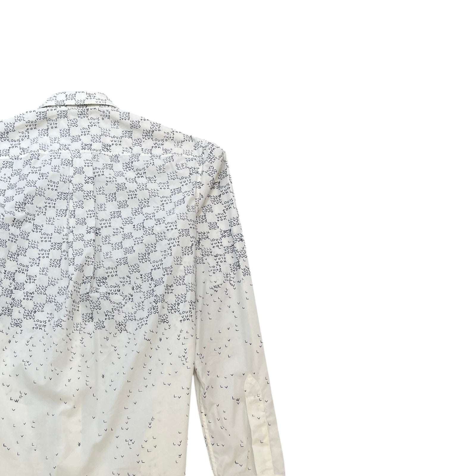 Men's Lv Gradient Long Sleeve Shirt White Size XS - Photo 4
