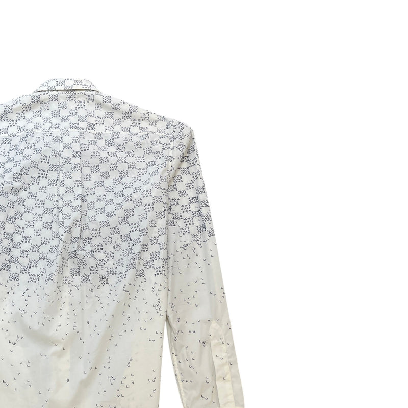 Men's Lv Gradient Long Sleeve Shirt White Size XS