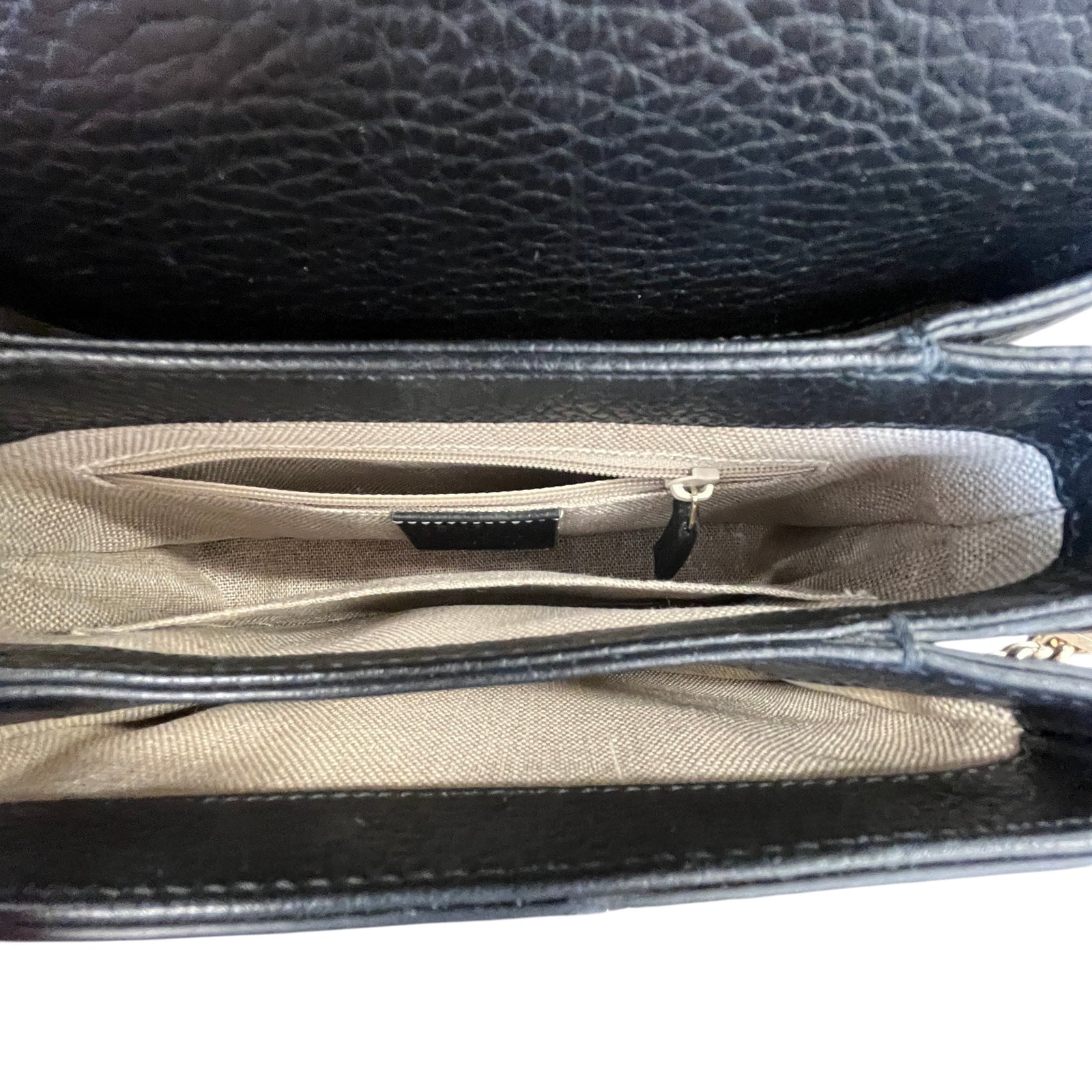 Women's Small Interlocking Calf Leather Bag Black - Photo 9