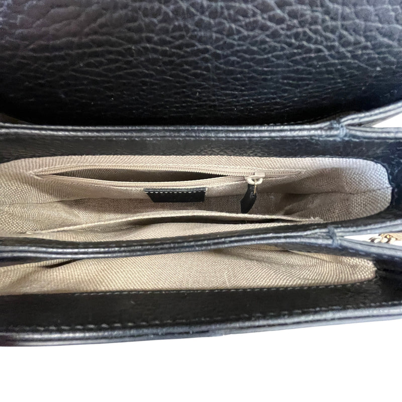 Women's Small Interlocking Calf Leather Bag Black