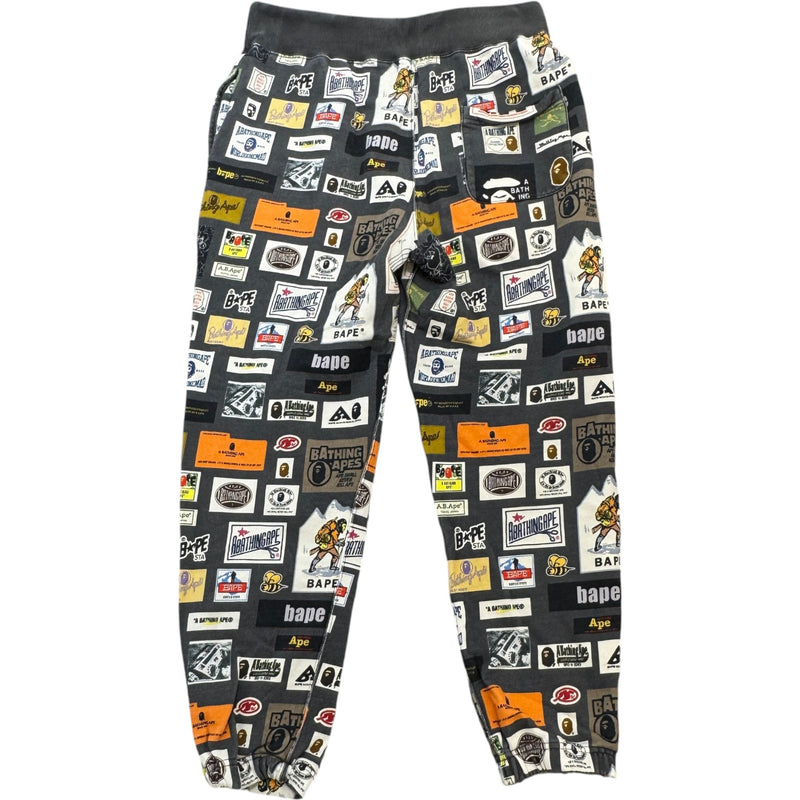 Men's Multi Label Joggers Grey Size M / W32