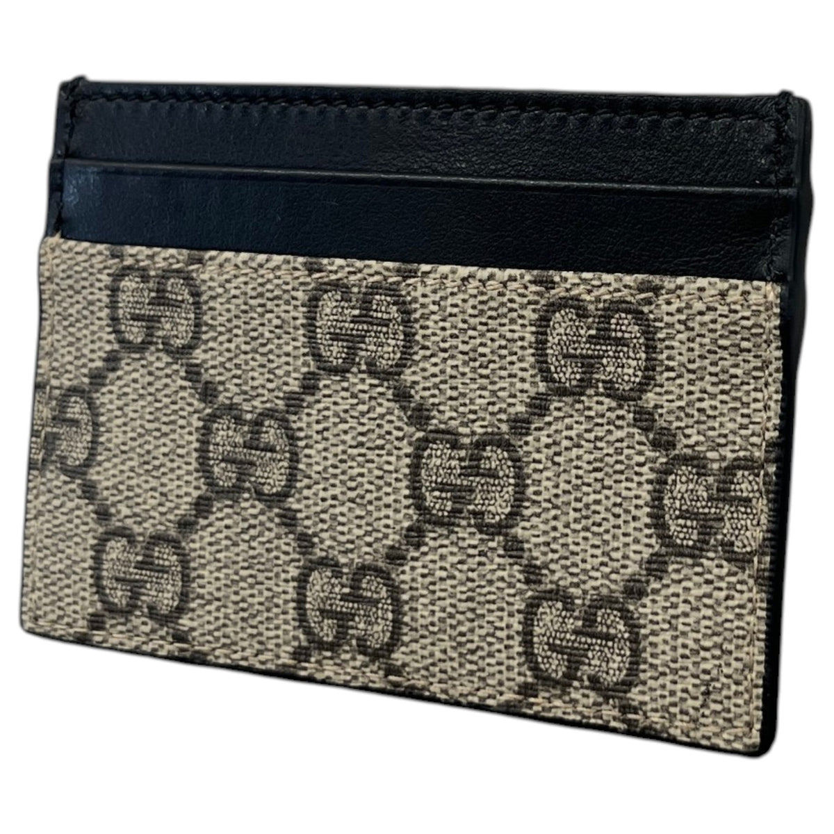 Men's GG Supreme Card Holder Black - Photo 6