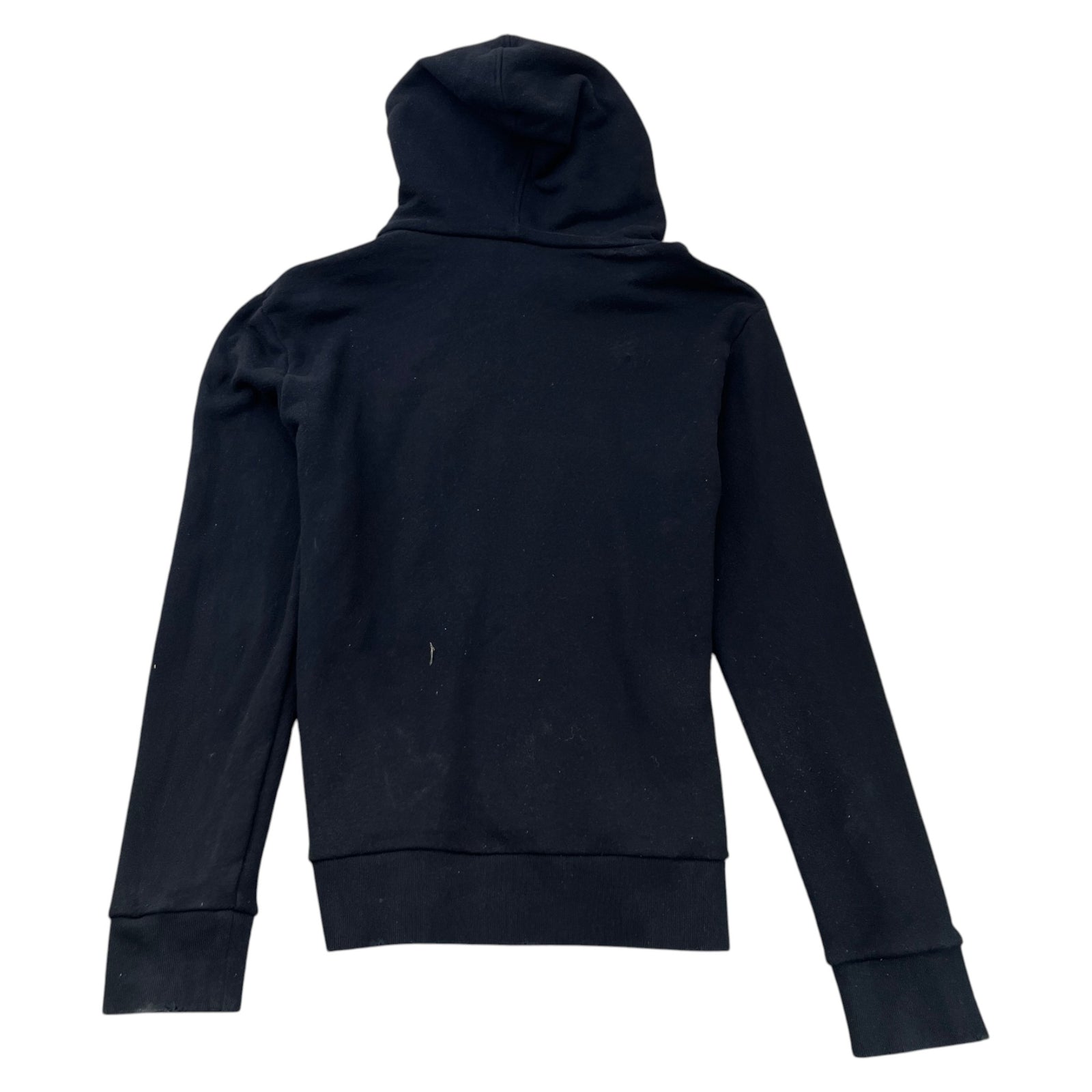 Men's Distressed Logo Print Hoodie Black Size XL - Photo 2