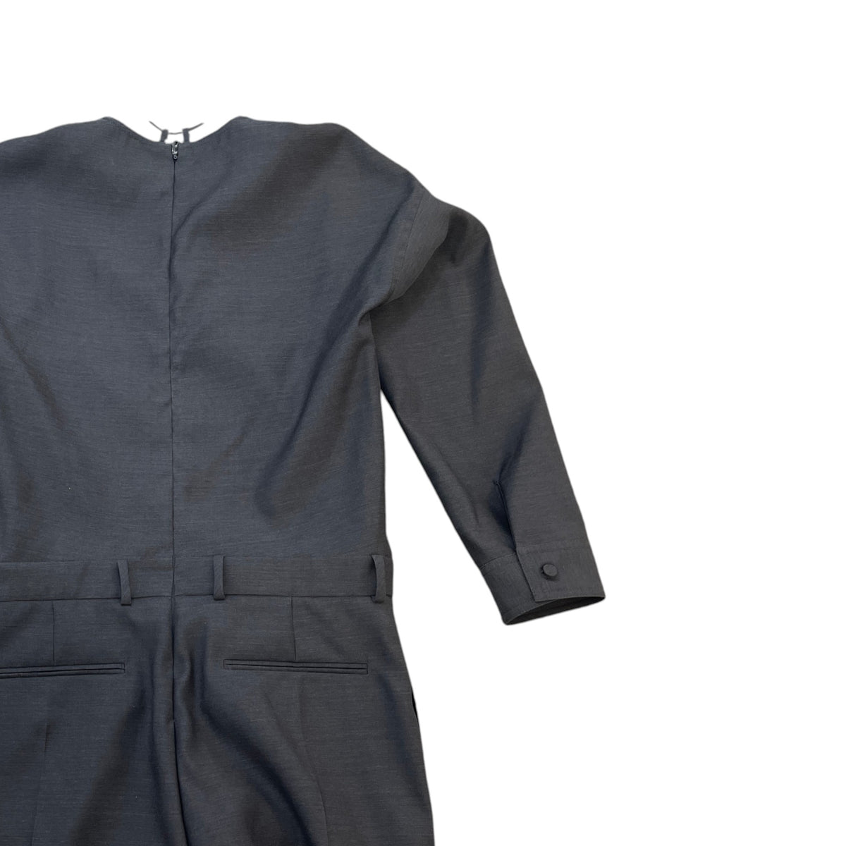 Women's Embroidered Logo Jumpsuit Dress Grey Size S / UK 8 - Photo 4