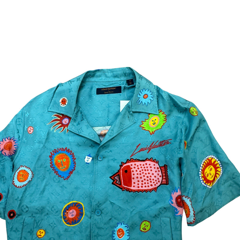 Men's X Yayoi Kusama Short Sleeve Shirt Blue Size M