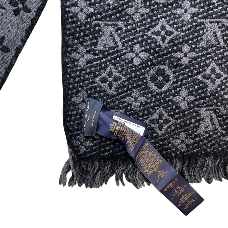 Men's Monogram Scarf Black
