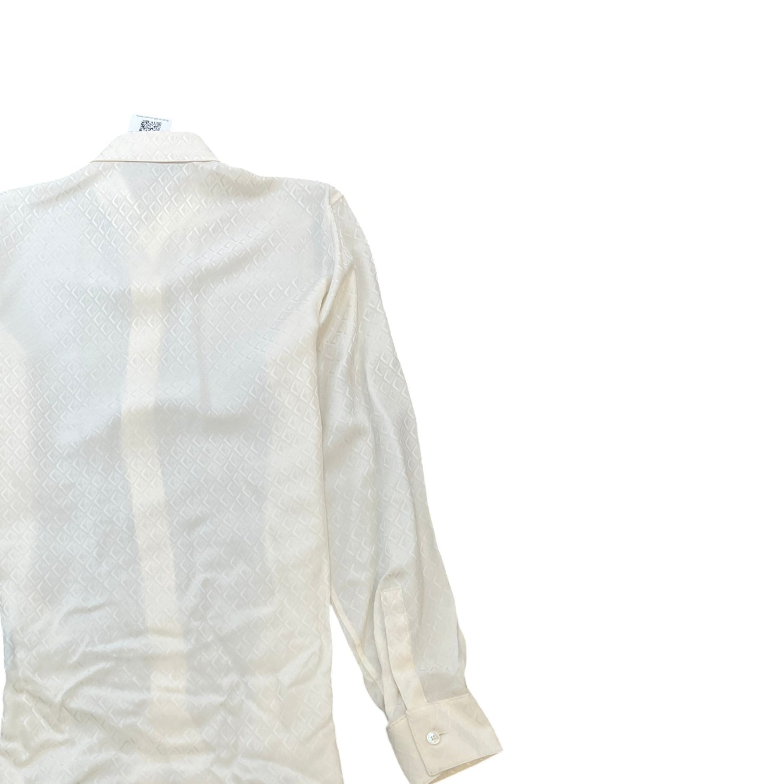 Men's Cd Diamond Long Sleeve Shirt Cream Size XS - Photo 4