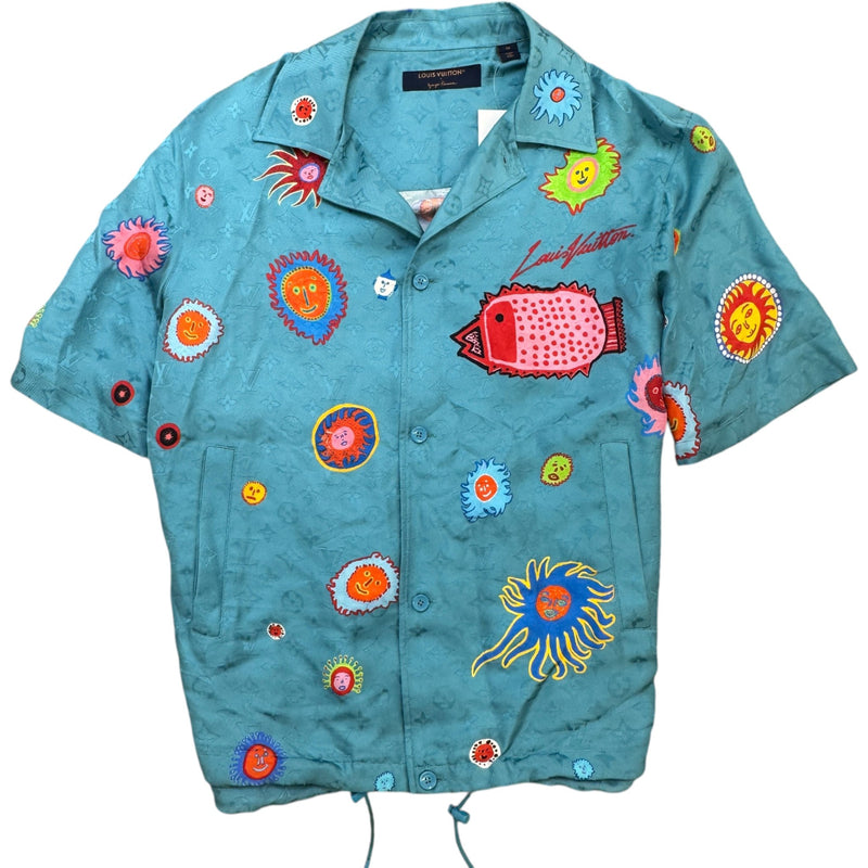 Men's X Yayoi Kusama Short Sleeve Shirt Blue Size M