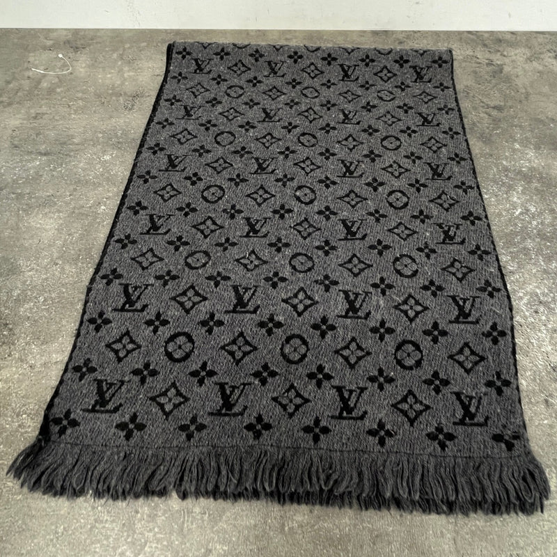 Men's Monogram Scarf Black