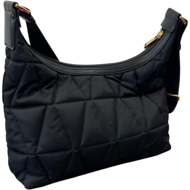 Women's Myth Quilted Hobo Messenger Bag Black