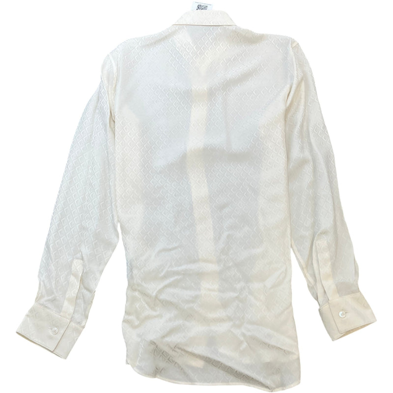 Men's Cd Diamond Long Sleeve Shirt Cream Size XS